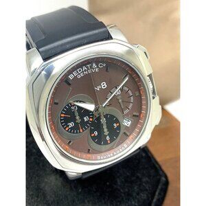 Bedat & CO No. 8 Mens Watch 867.010.410 Swiss Automatic Chronograph Brown Dial